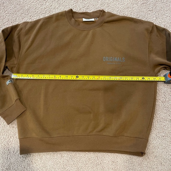 ORIGINALS Oversized Fleece Brown Crew Neck Sweatshirt - Picture 6 of 12